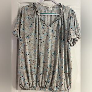 Floral abstract print shirt
